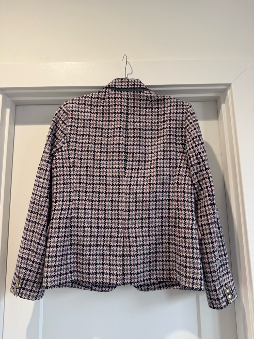 J. Crew Classic Houndstooth Blazer Jacket - Purple & Black - Picture 5 of 6